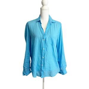 Frank & Eileen Womens "Eileen" Relaxed Up Button Shirt Size Small Airy Blue